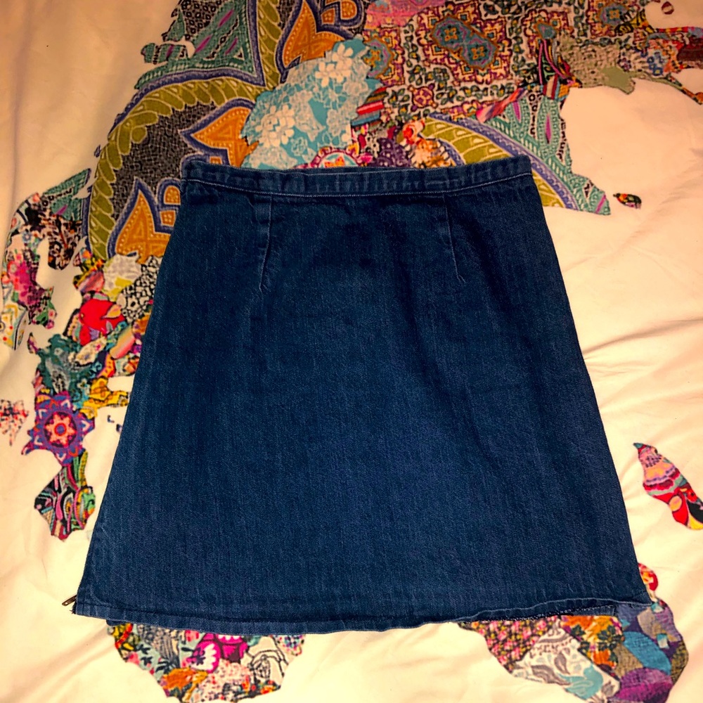 Double zipper Jean pencil skirt